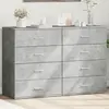 Image de Buffets 2 Pcs Gris Béton 60x39x80 Cm Bois D'ingénierie Vidaxl