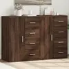 Image de Buffets 2 Pcs Chêne Marron 59x39x80 Cm Bois D'ingénierie Vidaxl