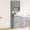 Image de Armoire De Cuisine Sonoma Gris 60x50x180 Cm Bois D’ingénierie Vidaxl