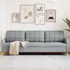 Image de Canapé À 3 Places Gris Clair 210 Cm Tissu Vidaxl