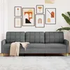 Image de vidaXL Canapé à 3 places Gris foncé 210 cm Tissu canapé canapé de salon canapé à trois places canapé rembourré sièges 4007415