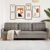 Image de Canapé À 3 Places Taupe 210 Cm Tissu Vidaxl