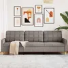 Image de vidaXL Canapé à 3 places Taupe 210 cm Tissu canapé canapé de salon canapé à trois places canapé rembourré sièges de 4007421