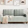 Image de Canapé À 2 Places Gris Clair 140 Cm Velours Vidaxl