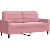 Image de Canapé À 2 Places Rose 140 Cm Velours Vidaxl
