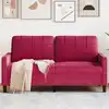 Image de Canapé À 2 Places Rouge Bordeaux 140 Cm Velours Vidaxl