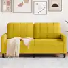 Image de Canapé À 2 Places Jaune 140 Cm Velours Vidaxl