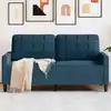 Image de Canapé À 2 Places Bleu 140 Cm Velours Vidaxl
