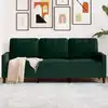 Image de Canapé À 3 Places Vert Foncé 180 Cm Velours Vidaxl