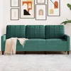 Image de vidaXL Canapé à 3 places Vert foncé 180 cm Velours canapé canapé de salon canapé à trois places canapé rembourré sièges 4007636