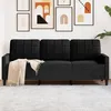 Image de vidaXL Canapé à 3 places Noir 180 cm Velours 4007639