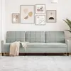 Image de Canapé À 3 Places Gris Clair 210 Cm Velours Vidaxl