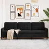 Image de vidaXL Canapé à 3 places Noir 210 cm Velours 4007649