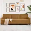 Image de Canapé À 3 Places Marron 210 Cm Velours Vidaxl