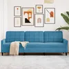 Image de vidaXL Canapé à 3 places Bleu 210 cm Velours 4007653
