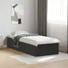 Image de Cadre De Lit Sans Matelas Noir 75x190 Cm Bois Ingénierie Vidaxl