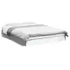 Image de Vidaxl cadre de lit sans matelas blanc 140x200 cm bois d'ingénierie