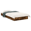 Image de Vidaxl cadre de lit sans matelas chêne fumé 75x190cm bois d'ingénierie