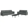 Image de vidaXL Ensemble de canapés 2 pcs gris foncé tissu canapé siège de canapé canapé relax canapé confort fauteuil de 3278320