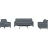 Image de Ensemble De Canapés 3 Pcs Avec Coussins Et Traversins Velours Vidaxl