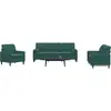 Image de Ensemble De Canapés 3 Pcs Avec Coussins Et Traversins Velours Vidaxl