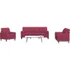 Image de Ensemble De Canapés 3 Pcs Avec Coussins Et Traversins Velours Vidaxl