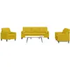 Image de Ensemble De Canapés 3 Pcs Avec Coussins Et Traversins Velours Vidaxl