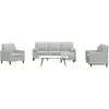 Image de Ensemble De Canapés 4 Pcs Et Coussins Et Traversins Velours Vidaxl