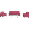 Image de Ensemble De Canapés 4 Pcs Avec Coussins Et Traversins Velours Vidaxl