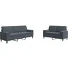 Image de Ensemble De Canapés 2 Pcs Avec Coussins Et Traversins Velours Vidaxl