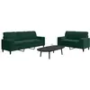 Image de Ensemble De Canapés 2 Pcs Avec Coussins Et Traversins Velours Vidaxl