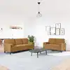 Image de Ensemble De Canapés 2 Pcs Avec Coussins Et Traversins Velours Vidaxl