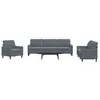 Image de vidaXL Ensemble de canapés 4 pcs avec coussins Gris foncé Velours 3278442