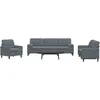 Image de Ensemble De Canapés 3 Pcs Avec Coussins Et Traversins Velours Vidaxl