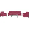Image de Ensemble De Canapés 3 Pcs Avec Coussins Et Traversins Velours Vidaxl