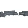 Image de Ensemble De Canapés 4 Pcs Avec Coussins Et Traversins Velours Vidaxl