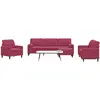 Image de Ensemble De Canapés 4 Pcs Avec Coussins Et Traversins Velours Vidaxl