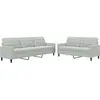 Image de Ensemble De Canapés 2 Pcs Avec Coussins Gris Clair Velours Vidaxl