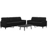 Image de vidaXL Ensemble de canapés 2 pcs avec coussins Noir Velours 3278476