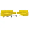 Image de vidaXL Ensemble de canapés 2 pcs avec coussins Jaune Velours 3278477