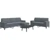 Image de Ensemble De Canapés 3 Pcs Avec Coussins Et Traversins Velours Vidaxl