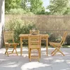 Image de vidaXL Chaises pliables de jardin lot de 4 43x54x88 cm bambou chaise pliable meuble dextérieur chaise à manger meuble 3278517