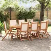 Image de vidaXL Chaises pliables de jardin lot de 8 bois dacacia et textilène chaise de jardin siège d’extérieur chaise de 3279237