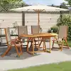 Image de Chaises Pliables De Jardin Lot De 4 Bois D'acacia Et Textilène Vidaxl