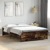 Image de Cadre De Lit Sans Matelas Chêne Fumé 135x190 Cm Vidaxl