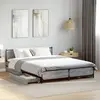 Image de Cadre De Lit Avec Tiroirs Sans Matelas Sonoma Gris 135x190 Cm Vidaxl