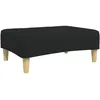 Image de Repose-pied en tissu - vidaXL - 77x55x31 cm - Noir - Tissu polyester - Cadre en contreplaqué - Mousse de remplissage
