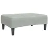 Image de Repose-pied en velours - vidaXL - 77x55x31 cm - Gris clair - Moderne - Cadre en contreplaqué - Doux au toucher - Stable