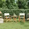 Image de Chaises De Metteur En Scène Pliantes Lot De 2 Bois Teck Massif Vidaxl