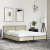 Image de vidaXL Cadre de lit chêne sonoma 140x200 cm bois dingénierie et métal lit meuble de chambre à coucher sommier lit 3279998